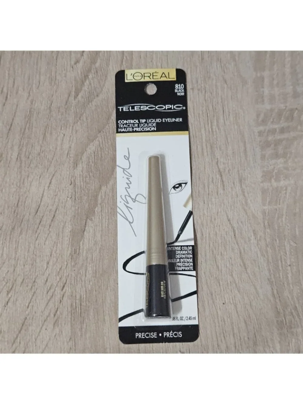 L'Oreal Paris Telescopic Precision Liquid Eyeliner 810 Black 0.08oz, 2 Pack
